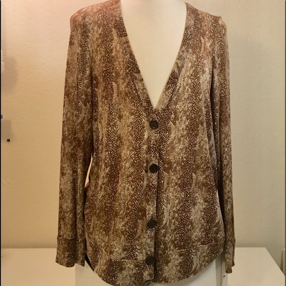 French Laundry Woman Snake Print Cardigan 18/20